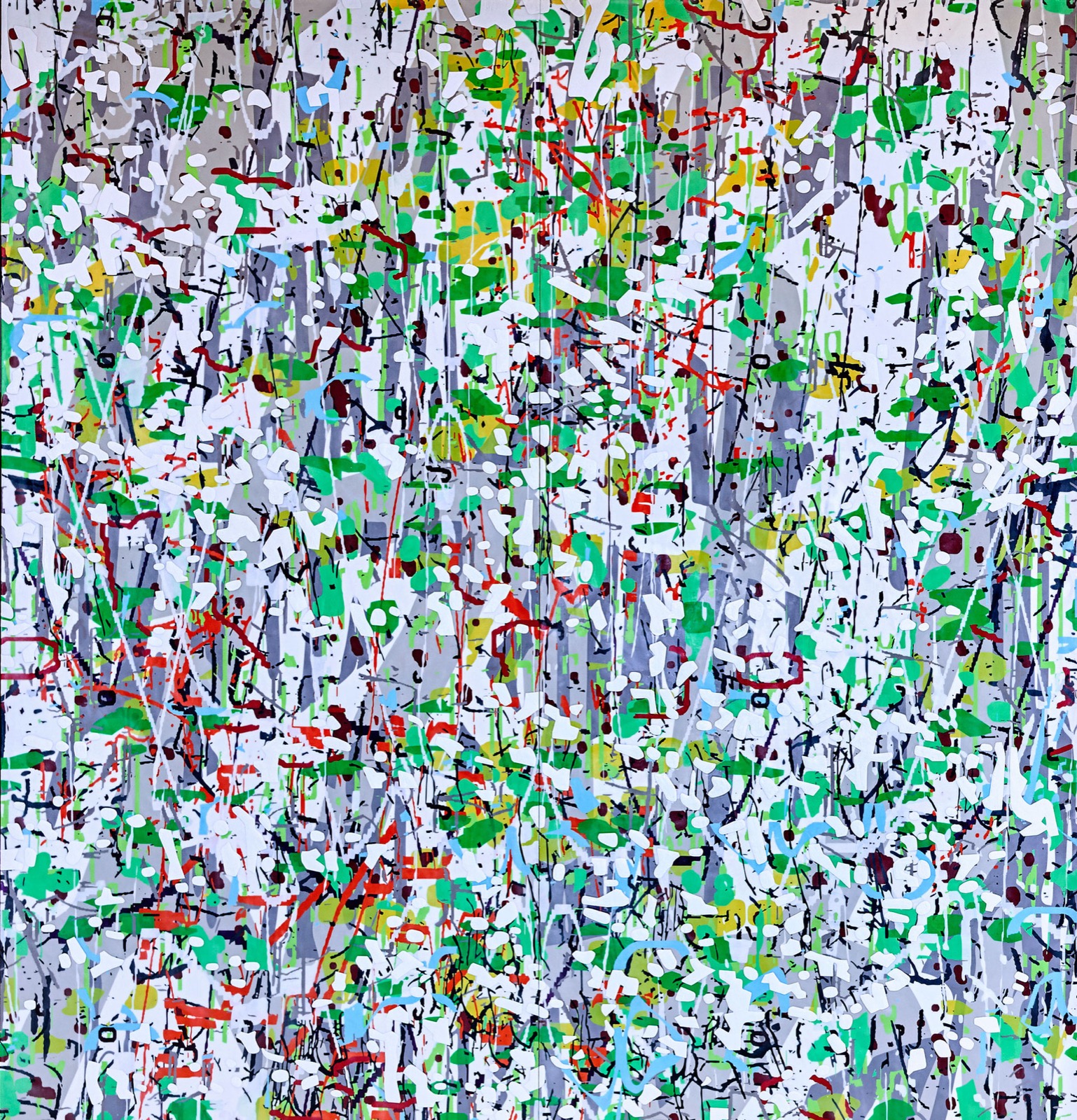 Variation in Four Parts (green, gold, white), detail