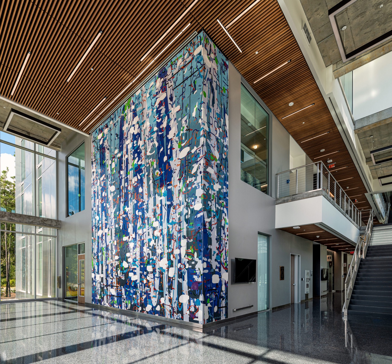 Large Variation: Blue, full mural