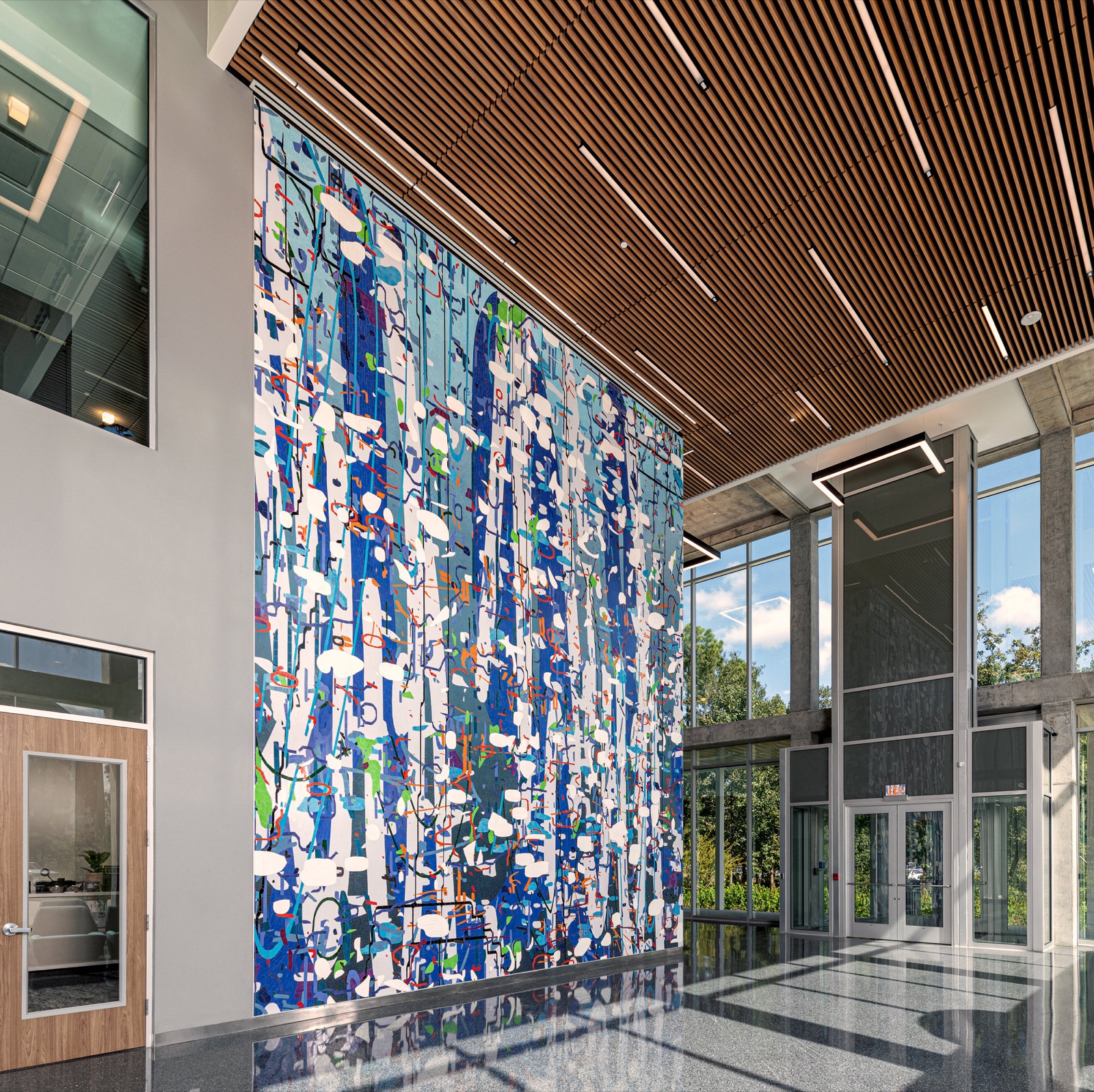 Large Variation: Blue, full mural